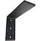 Ekena Millwork Countertop Support Steel Heavy Duty Bracket, Powder Coated Black 2 1/2"W x 8"D x 6"H BKTM02X08X06CSPBL - alternate 1